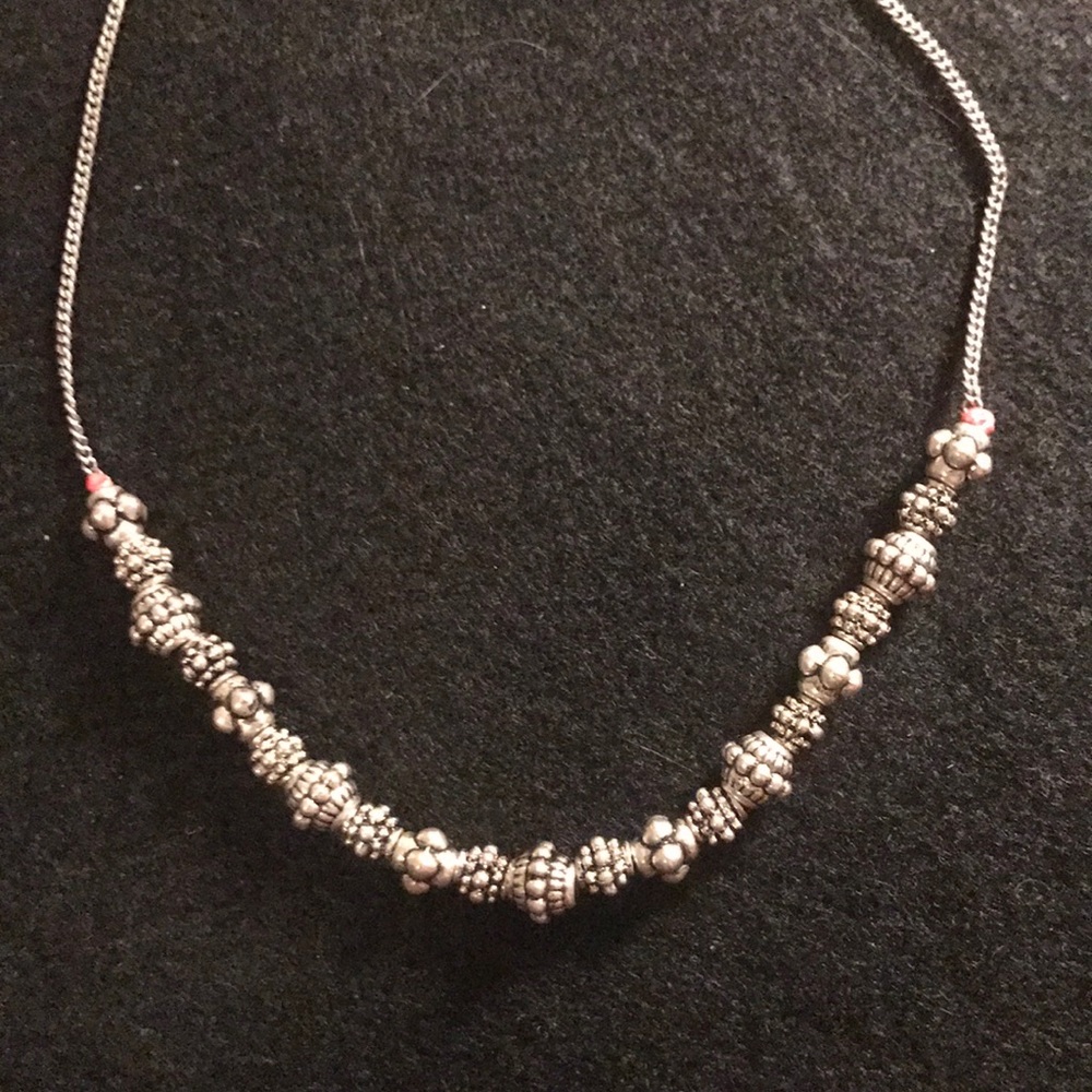 Silver Beaded Necklace